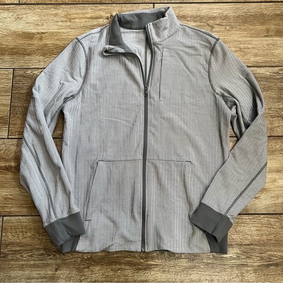 Lululemon PrePost Jacket Size Large  Heathered Herringbone Gray - Picture 6 of 14